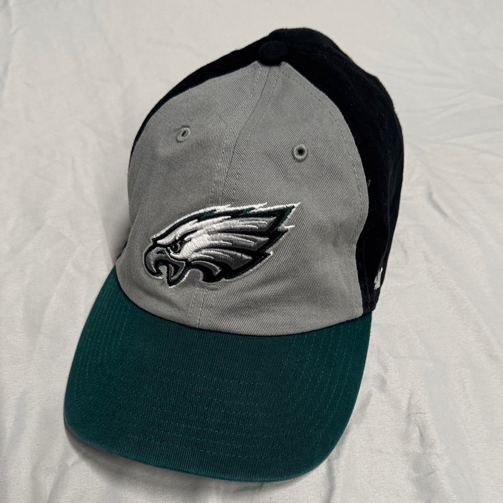 47 Black, Gray, and Green Cap with Philadelphia Eagles Emblem